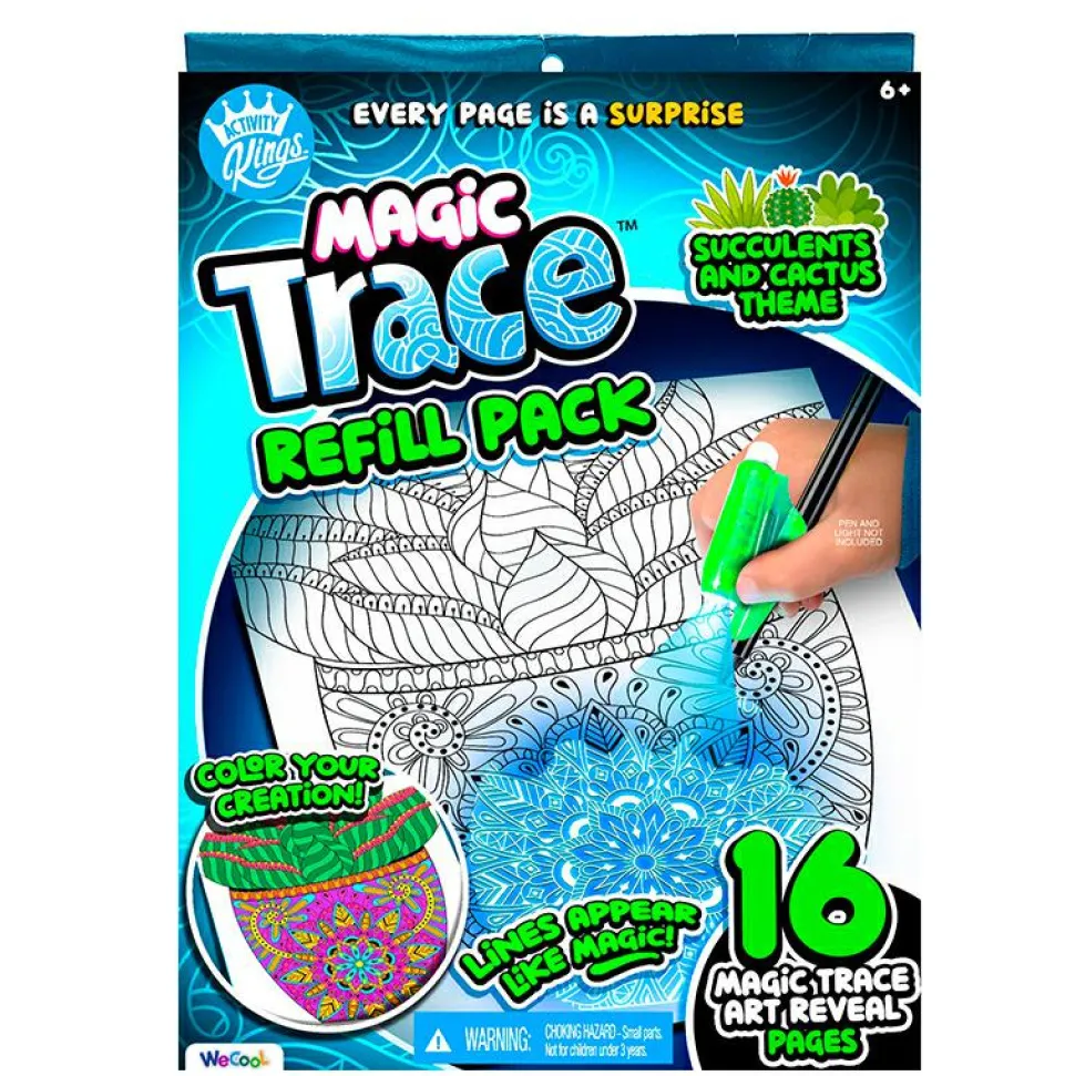 Magic Trace tilbehør - Tegneark sukkulenter 16 stk