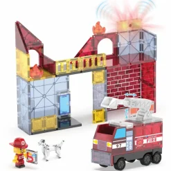 Magna-Tiles | Brandstation med lyd og lys, 50 stk