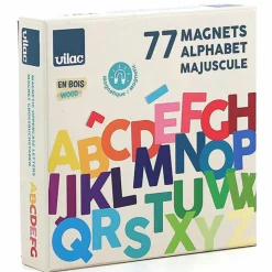 Magnetbogstaver af træ - Store, 77 dele