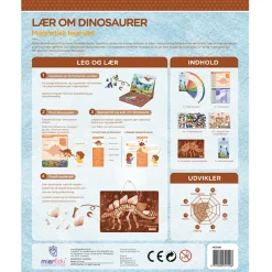 Magnetleg - Lær om dinosaurer, 80+ dele