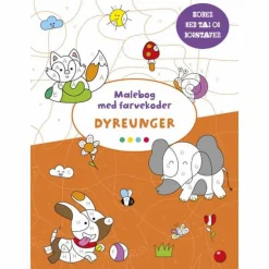 Malebog med farvekoder - Dyreunger
