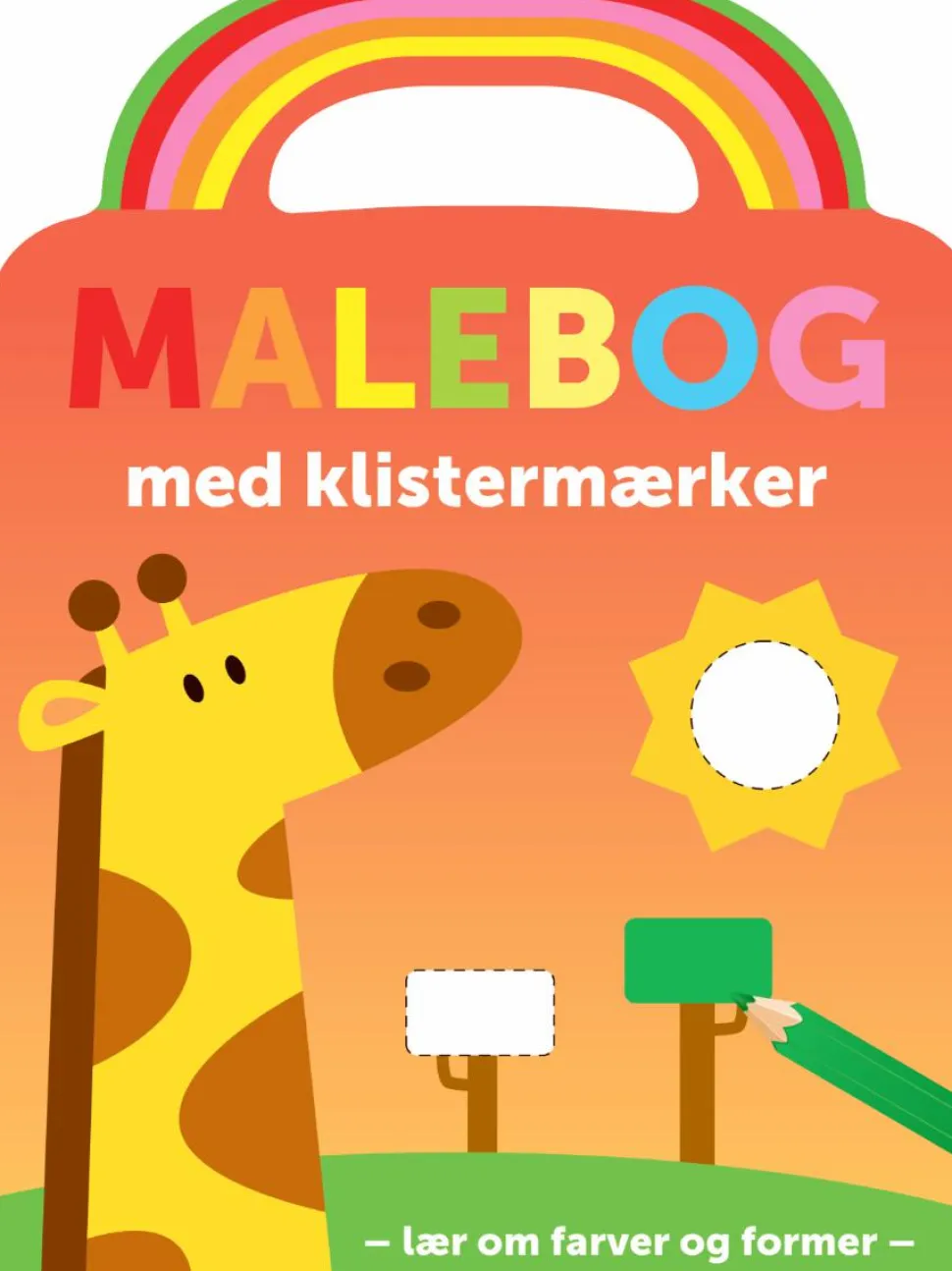 Malebog med klistermærker - Giraf