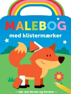 Malebog med klistermærker - Ræv