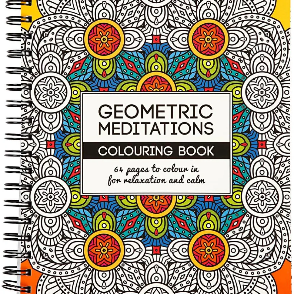 Malebog Mindfulness - Geometrisk, 64 sider