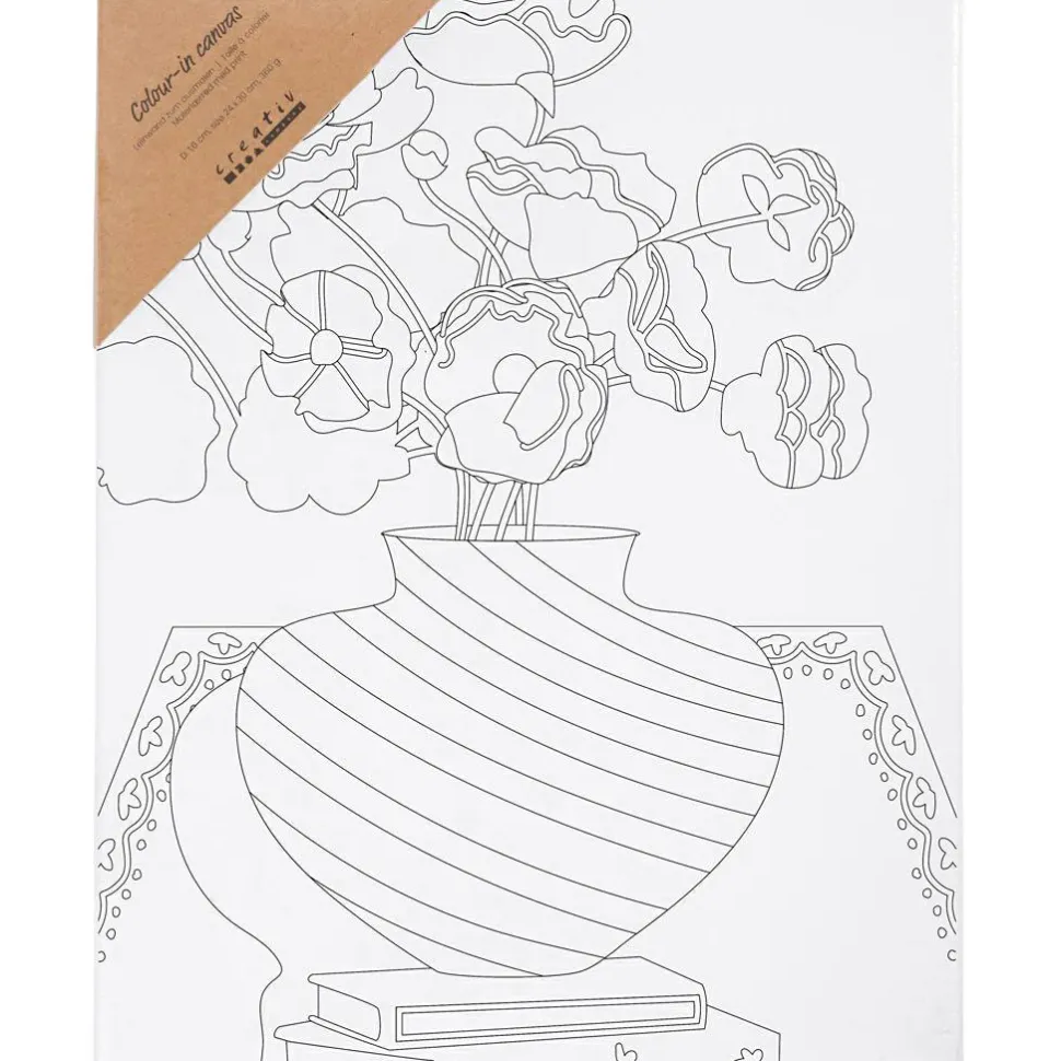 Malerlærred 24 x 30 cm - Buket i vase