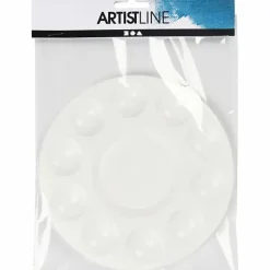 Malerpalette i plast - Ø 17 cm