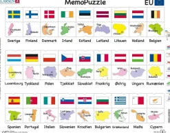 Memo Puslespil - Lande og Flag