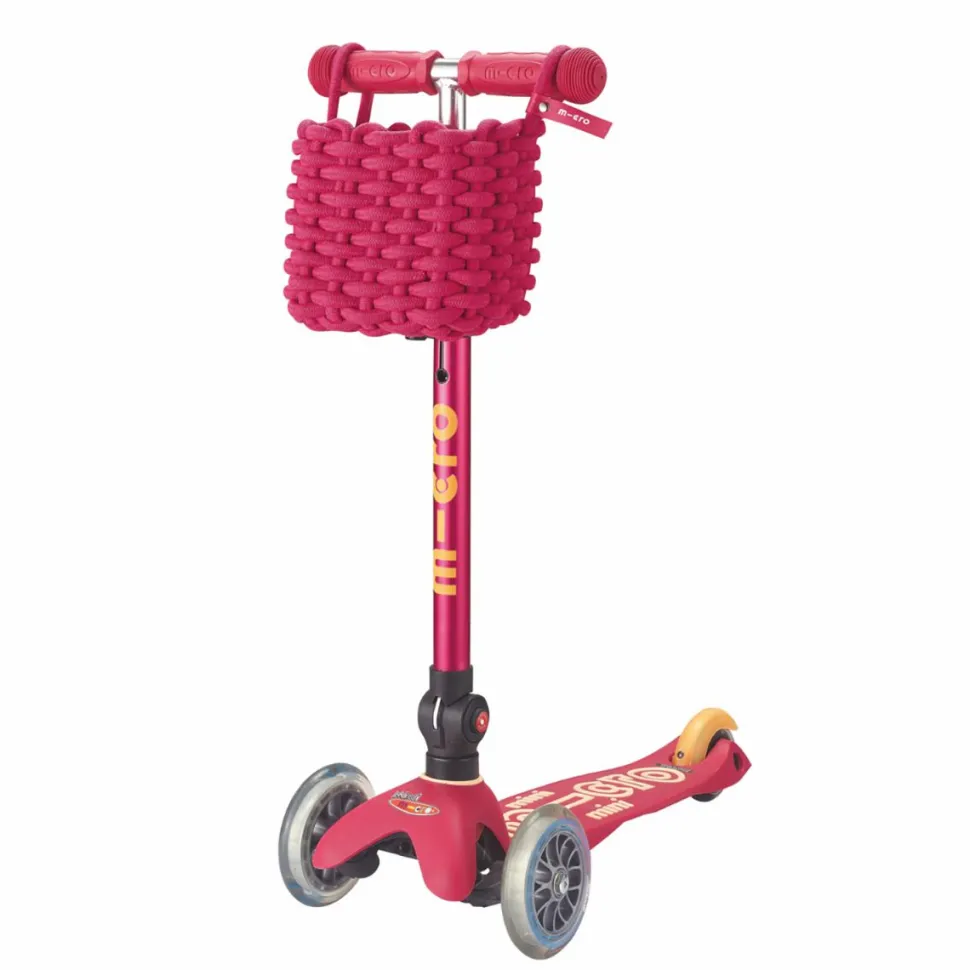 Micro løbehjul tilbehør - Kurv, Rosa