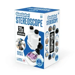 Mikroskop, Stereo 10-20x - Inkl. 12 stenprøver