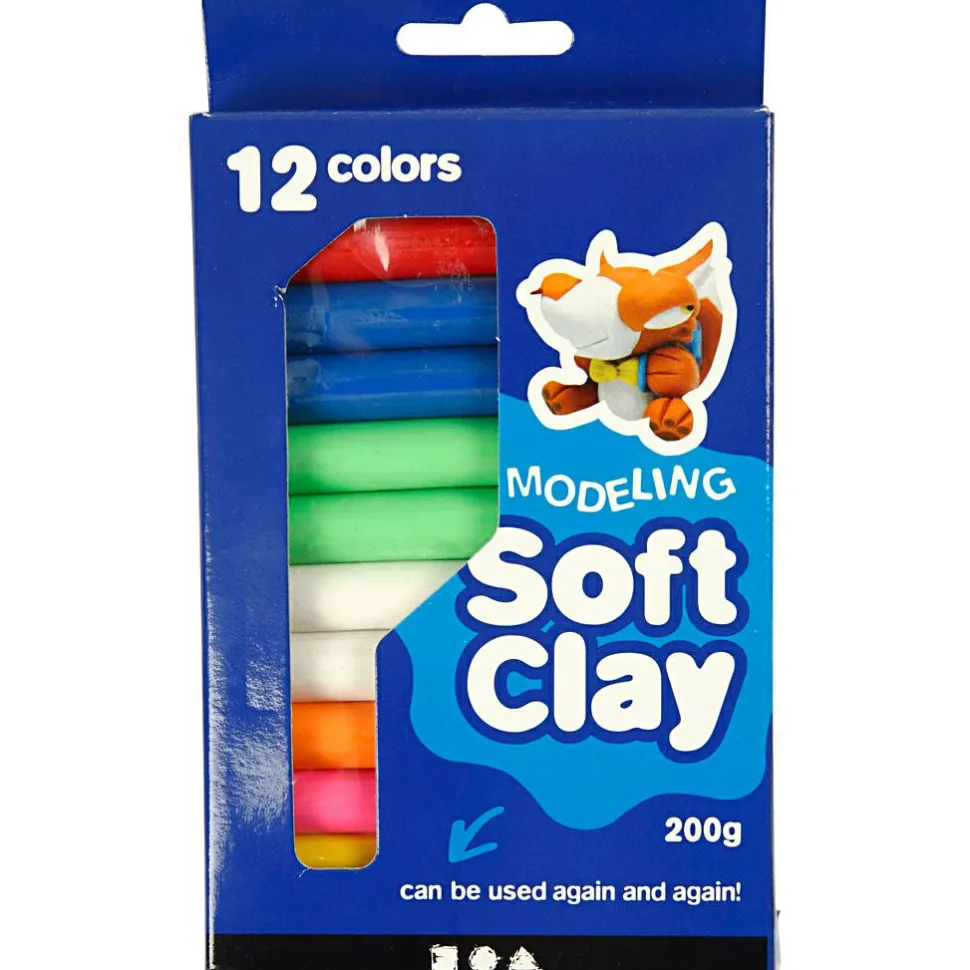 Modellervoks Soft Clay - Farvemix, 200 gr.