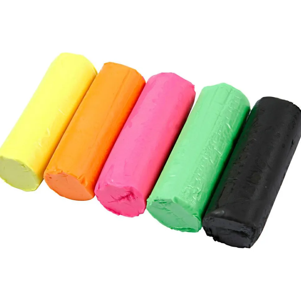 Modellervoks Soft Clay - Neonfarver, 400 gr.