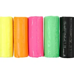 Modellervoks Soft Clay - Neonfarver, 400 gr.