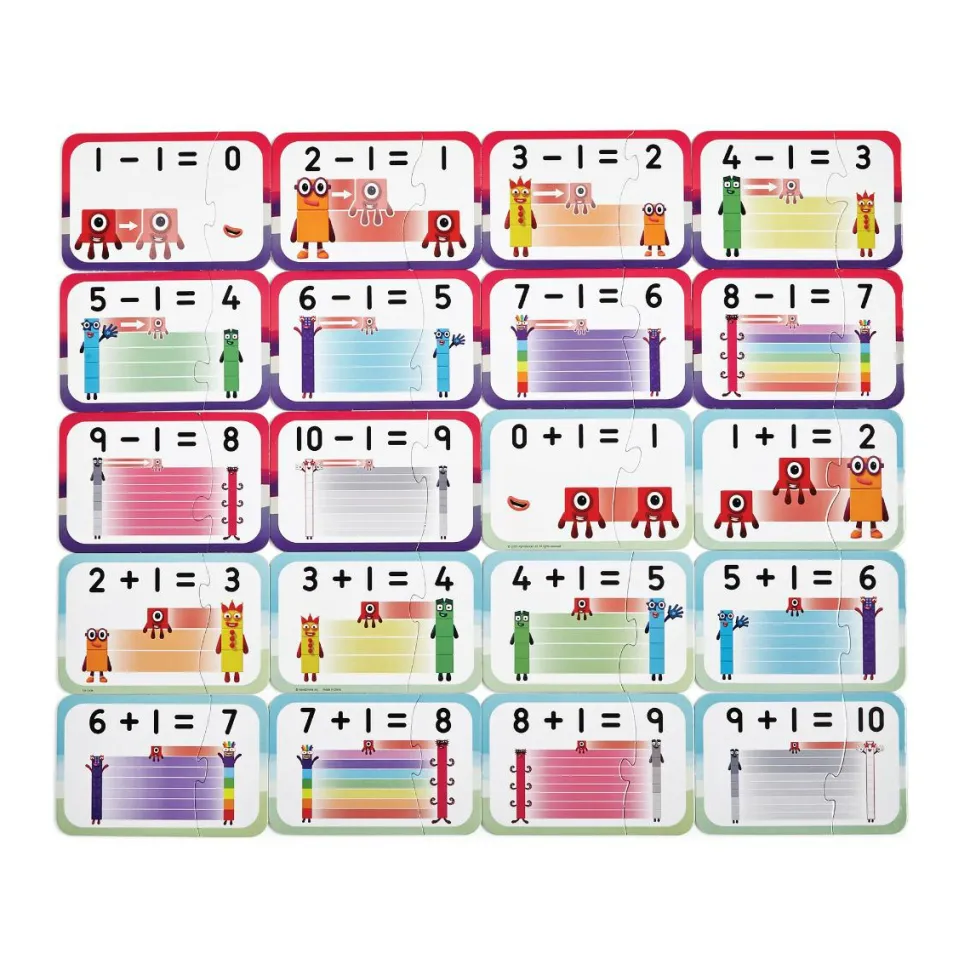 Numberblocks - Puslespil m. plus og minus