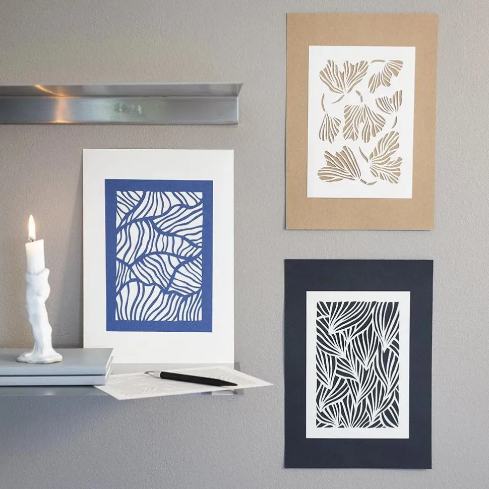 Papirkunst - Papercuts, 3 stk