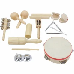 Percussionsæt med 11 instrumenter