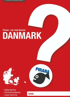 Pirana træningshæfte - Lær med Quizzer: Danmark