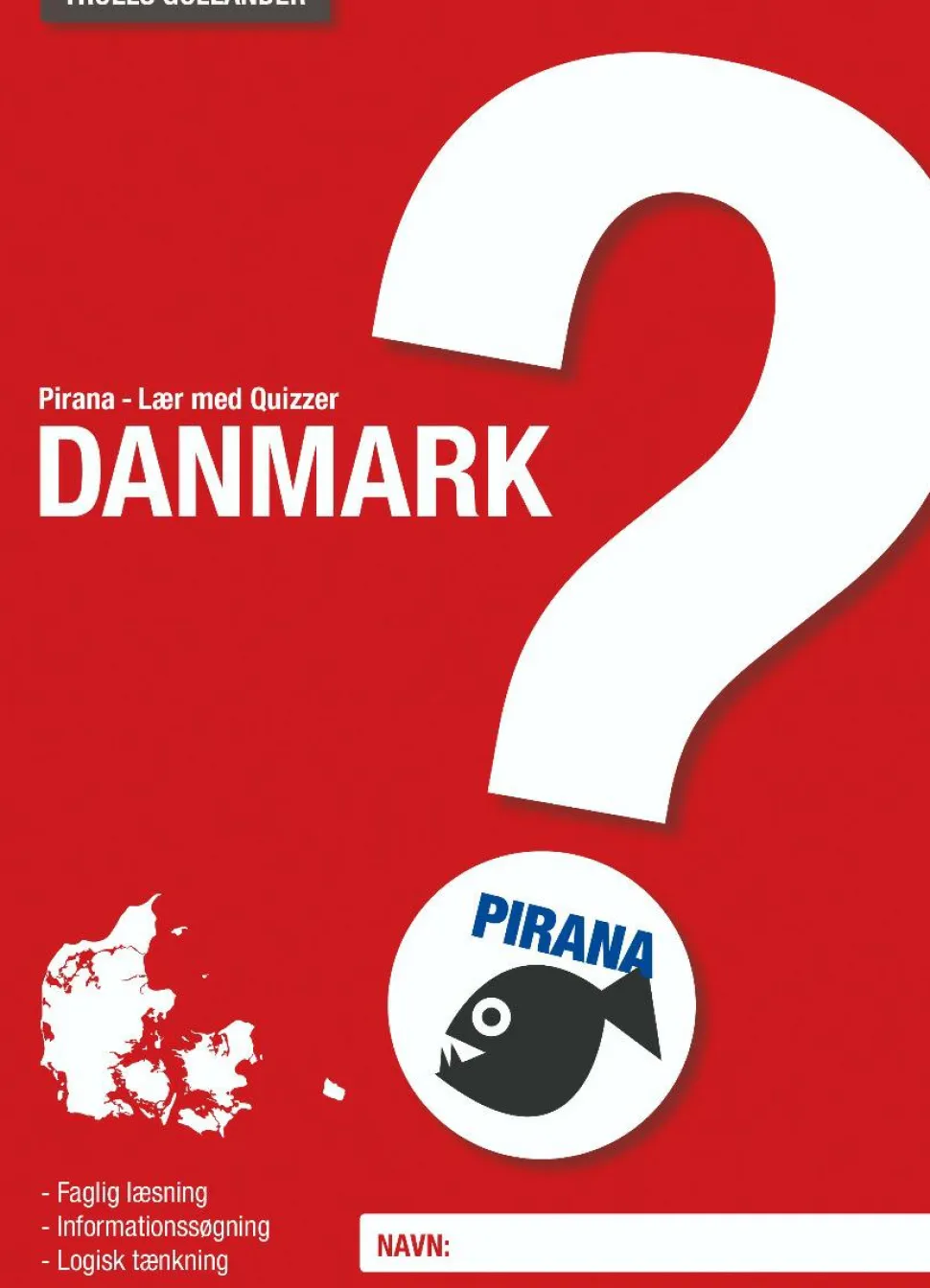 Pirana træningshæfte - Lær med Quizzer: Danmark