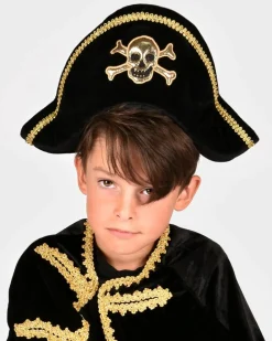 Piratkappe- og hat, str. 3-8 år