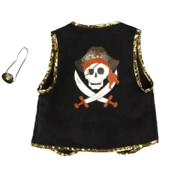 Piratvest + piratklap, str. 5-6 år