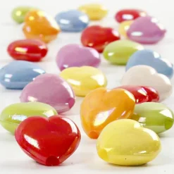 Plastperler - Hjerter 70 gr.