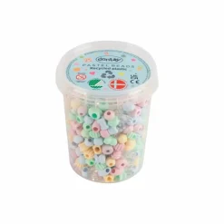 Plastperler - Pastel, 520 stk