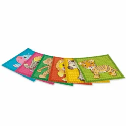 PlayMais Mosaik-kort - Dyr, 4 x 6 stk