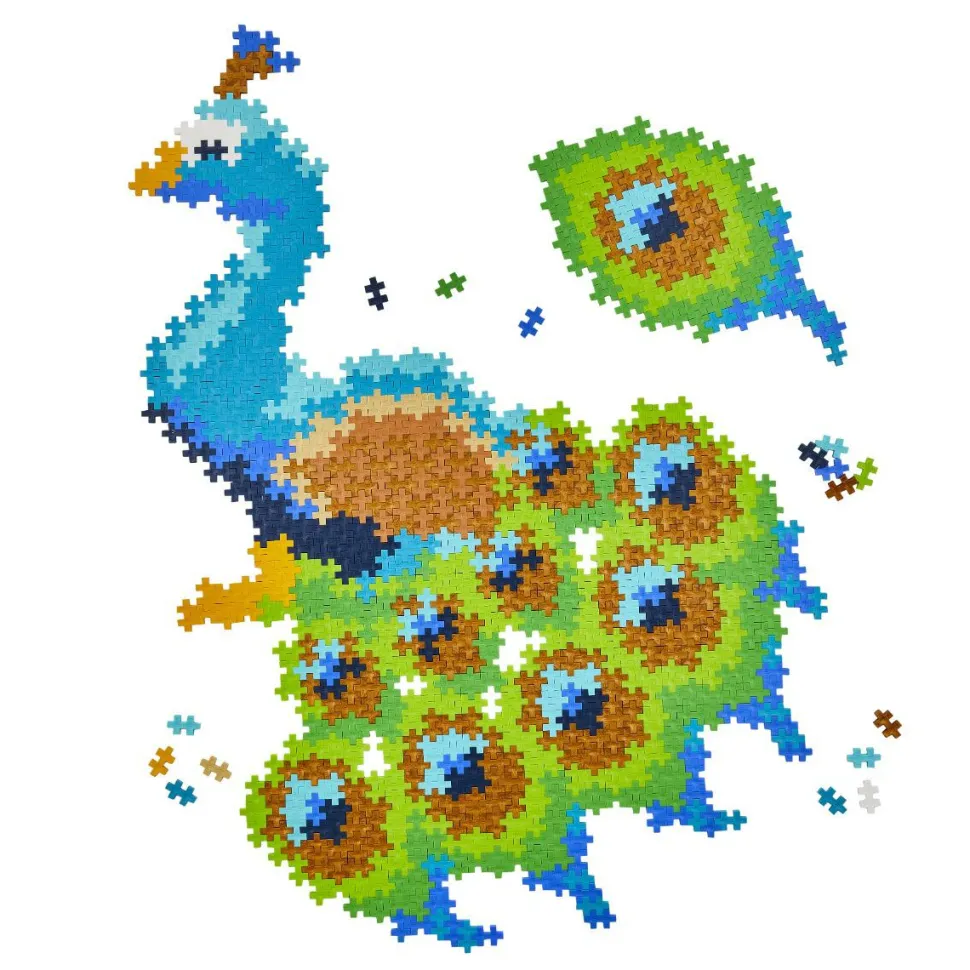 Plus-Plus - Puzzle By Number, Påfugl 800 stk