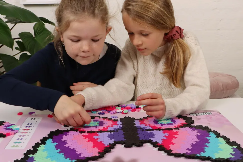 Plus-Plus - Puzzle By Number, Sommerfugl 800 stk