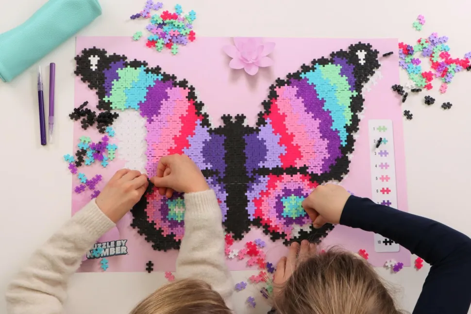 Plus-Plus - Puzzle By Number, Sommerfugl 800 stk