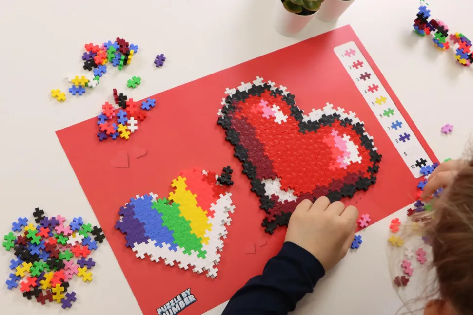 Plus-Plus - Puzzle By Number, Hjerter 250 stk