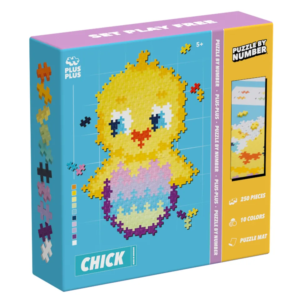Plus-Plus - Puzzle By Number, Kylling 250 stk