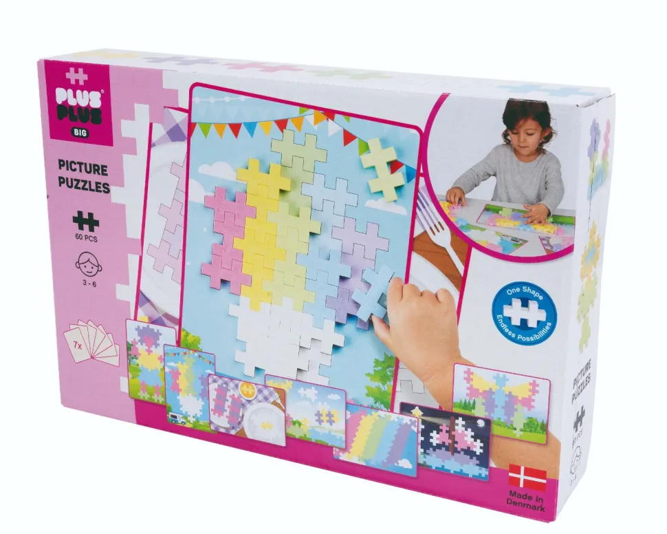 Plus-Plus BIG Pastel - Billedpuslespil, 60 stk