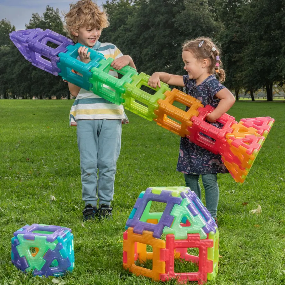 Polydron Large - Transparent, 60 dele