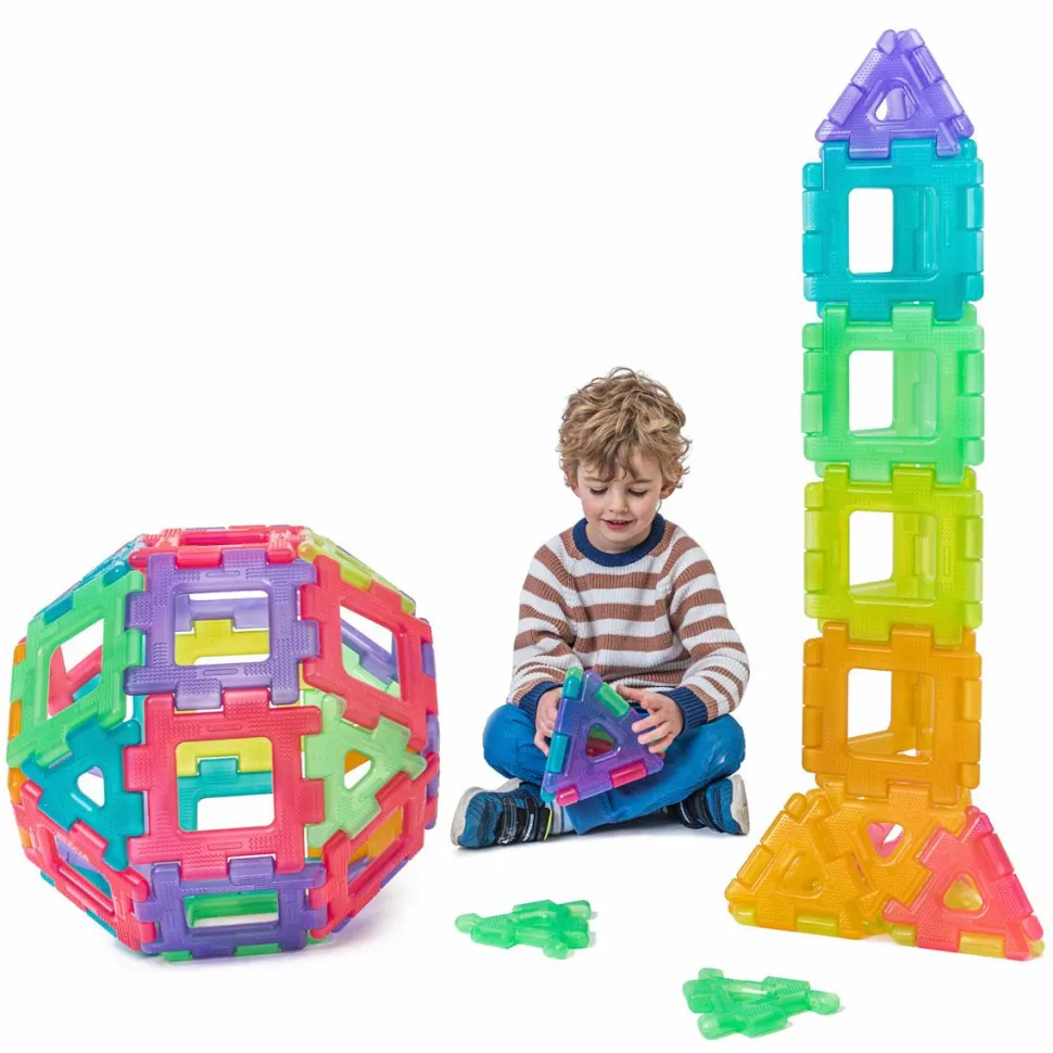 Polydron Large - Transparent, 60 dele