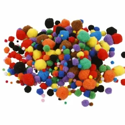 Pomponer (ass. farver), 42 gr.