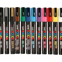 Posca tusser PC-3M - Basisfarver, 12 stk.