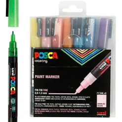 Posca tusser PC-3M - Glitter, 8 stk.
