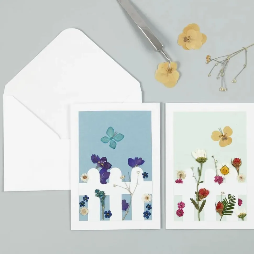 Pressede blomster - Blandede farver, 1 ark