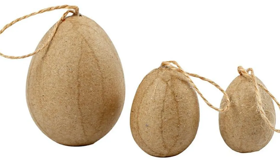 Påskeæg af karton, 6 stk.