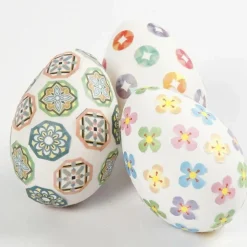 Påskeæg af plast, 12 stk - H: 6 cm