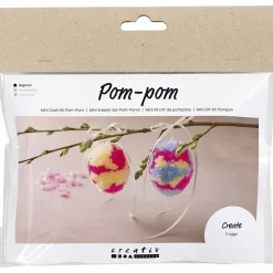 Påskepose - Lav pompon påskeæg, 2 stk
