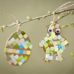 Påskepose - Lav påskepynt med mosaikker, 2 stk