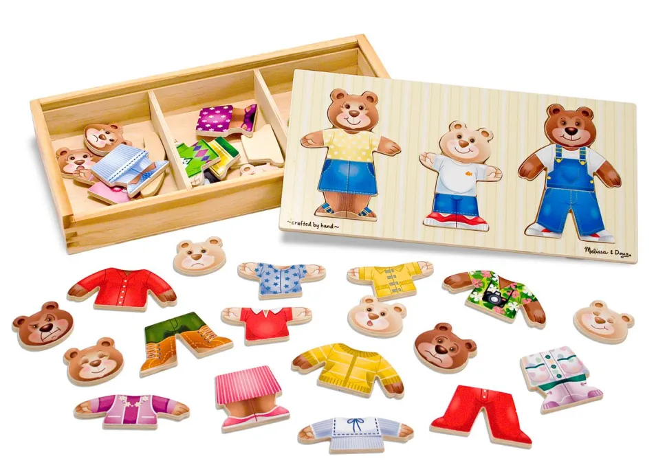 Puslespil - Mix & Match Bjørnefamilie