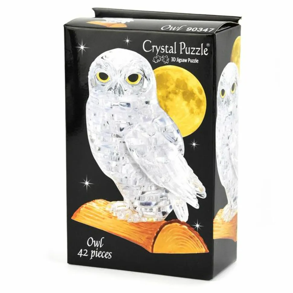 Puslespil 3D krystal - Ugle, 42 dele