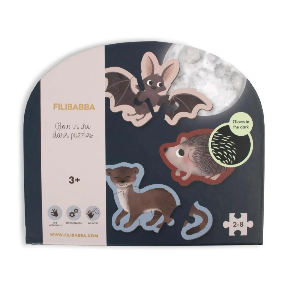 Puslespil 7-i-1 - Skovens dyr