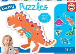 Puslespil m. dinosaurer - Fra 2 år