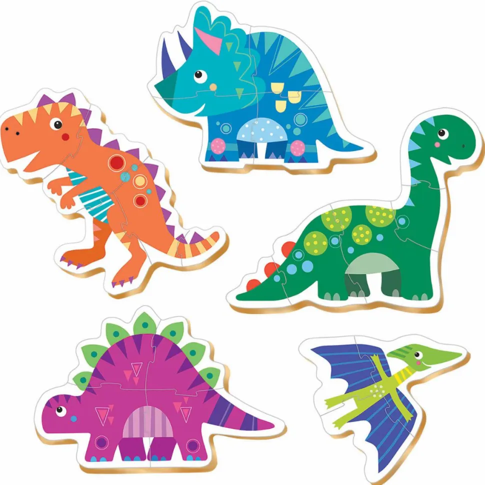 Puslespil m. dinosaurer - Fra 2 år