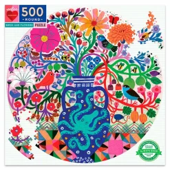 Puslespil med 500 brikker - Birds & flowers