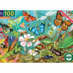 Puslespil med 100 brikker - Insekter