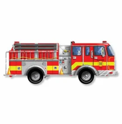 Puslespil til gulv - 24 brikker Brandbil